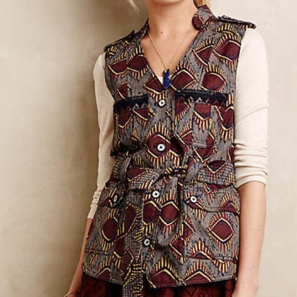 BOGO Anthropologie  Elevenses Geo Vest - Picture 1 of 6